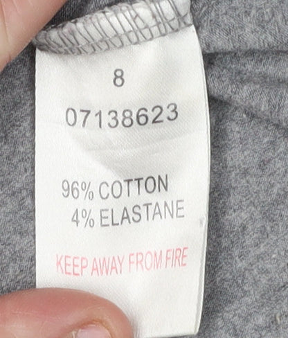 Womens UK Size 8 Peter Storm Grey Basic T-Shirt