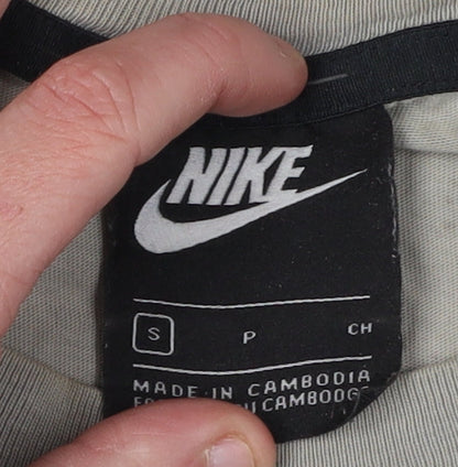 Nike Men's Grey Cotton T-Shirt, Small, Crew Neck