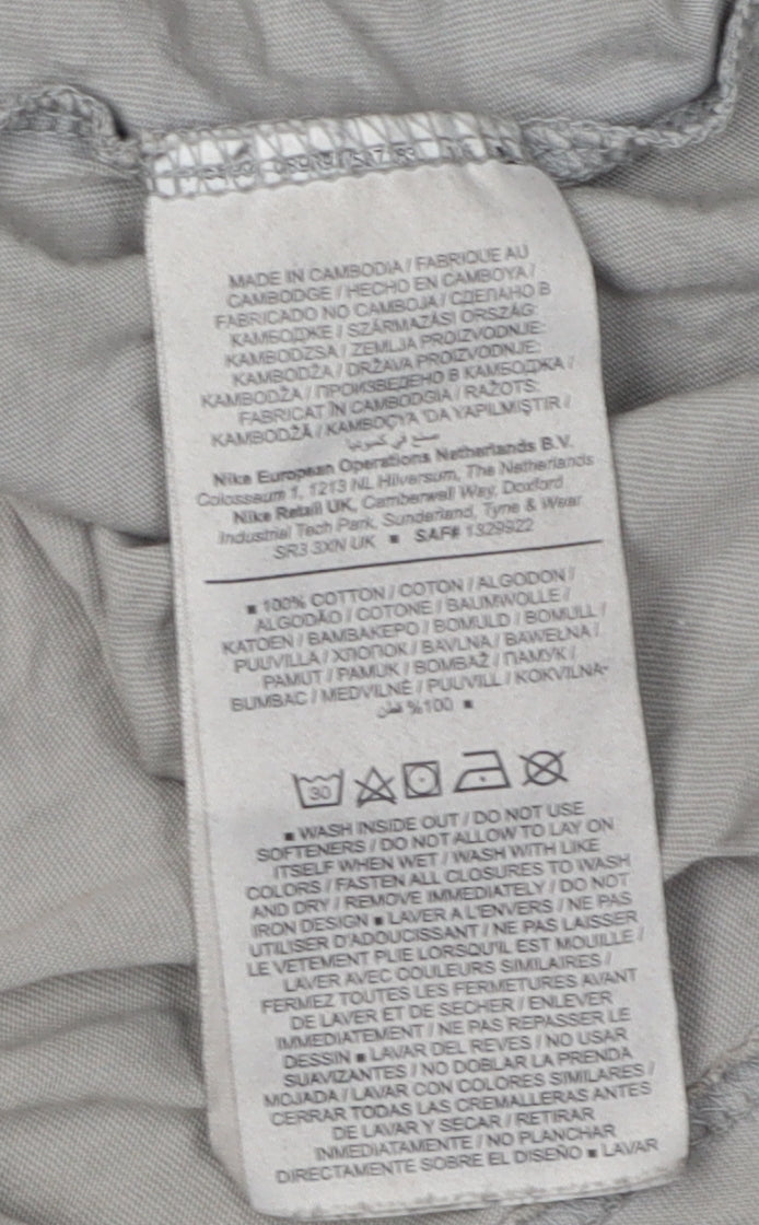 Nike Men's Grey Cotton T-Shirt, Small, Crew Neck