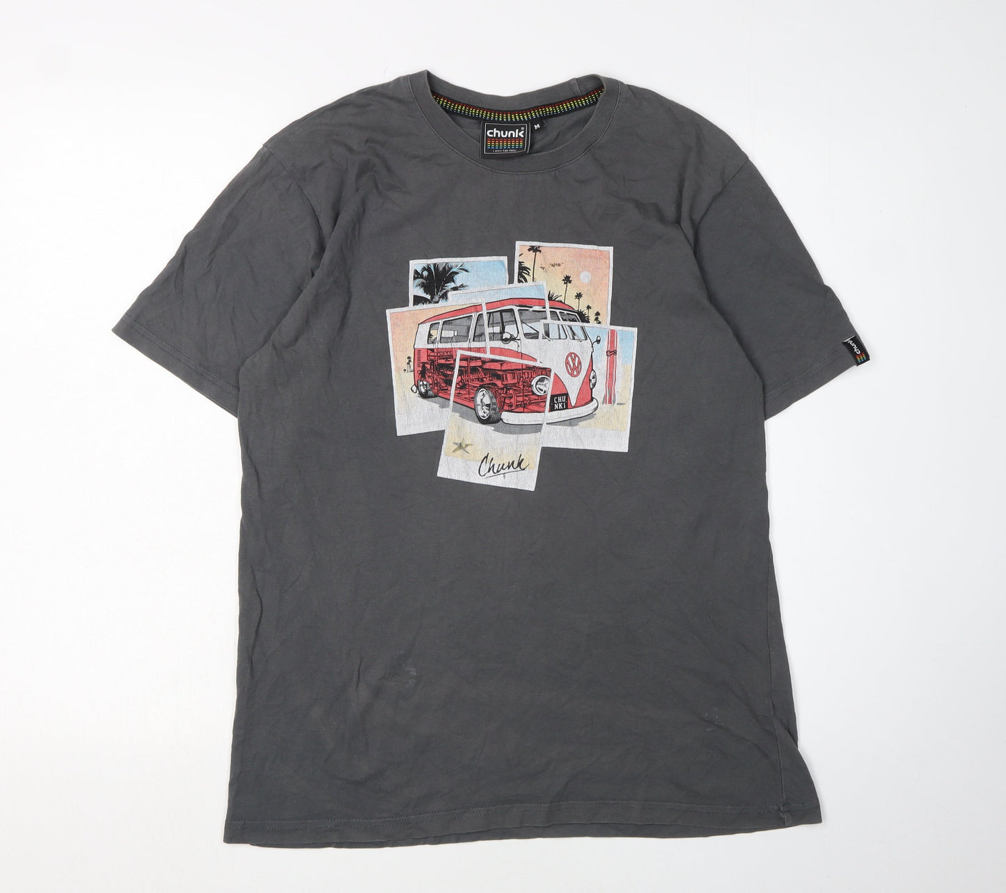 Chunk Men's Grey Medium Graphic Print T-Shirt