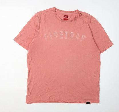 Mens UK Size L Firetrap Pink  T-Shirt