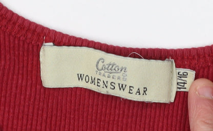 Womens UK Size 14 Cotton Traders Red  Tank