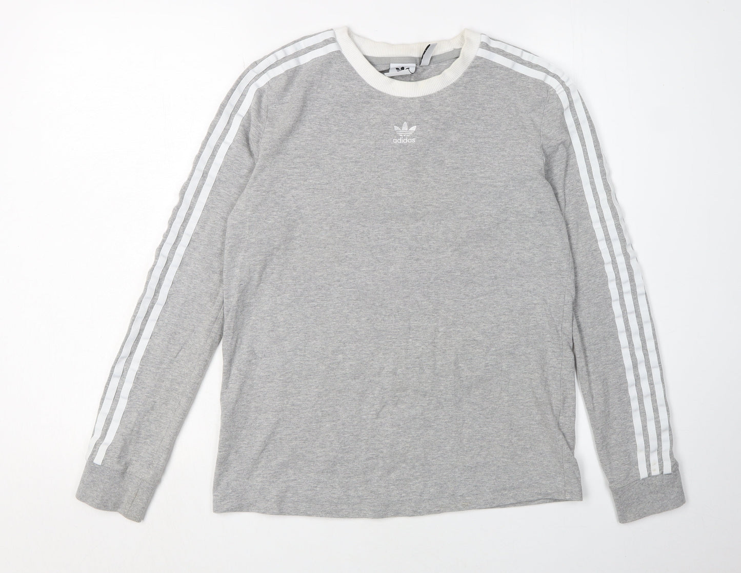 Adidas Women's Grey Long Sleeve Casual Top Size 12