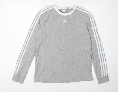 Adidas Women's Grey Long Sleeve Casual Top Size 12