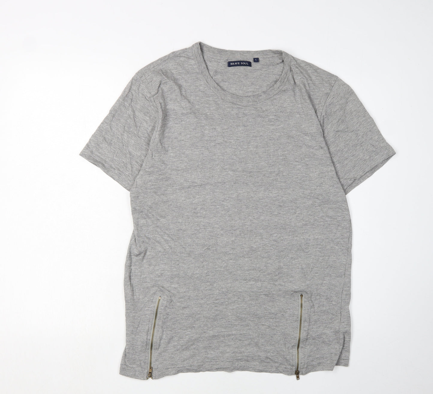 Mens UK Size L Brave Soul Grey  T-Shirt