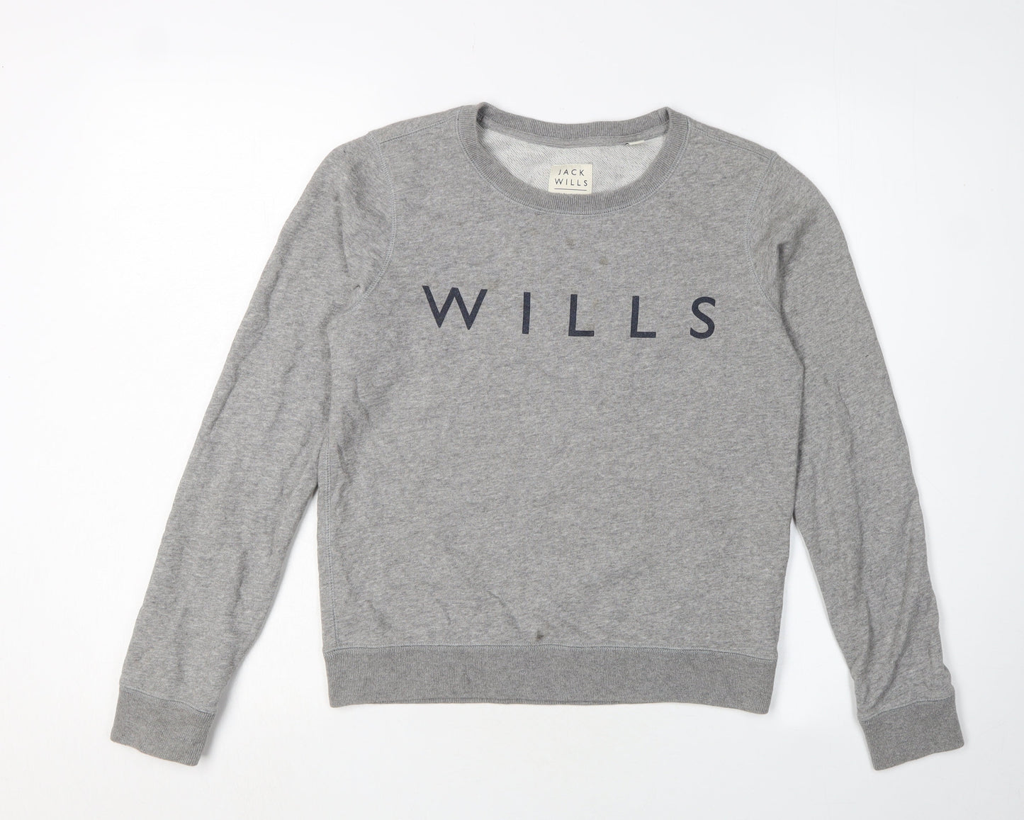 Womens UK Size 8 Jack Wills Grey Pullover Sweatshirt