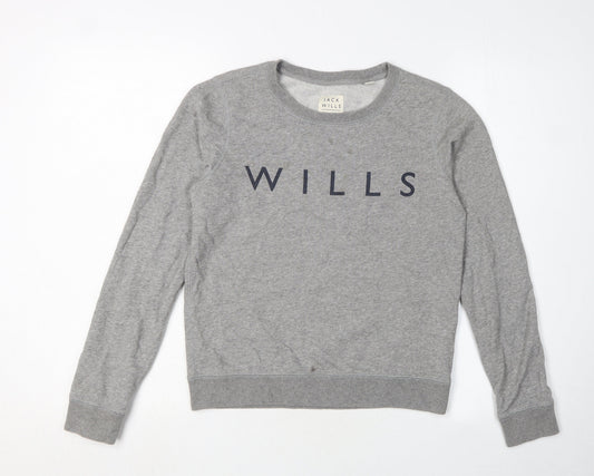 Womens UK Size 8 Jack Wills Grey Pullover Sweatshirt