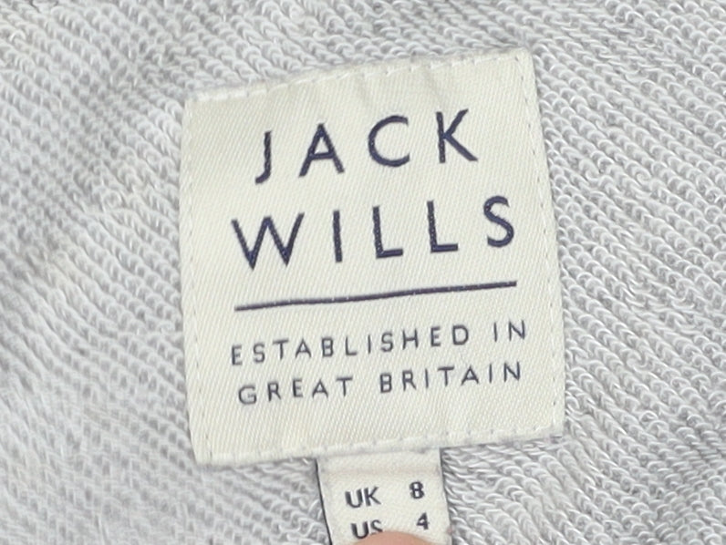 Womens UK Size 8 Jack Wills Grey Pullover Sweatshirt