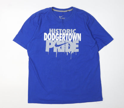 Nike Mens Blue Graphic Print T-Shirt Regular Fit Size L