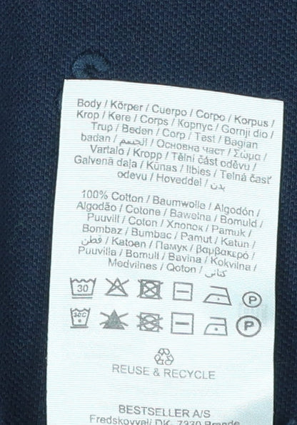 Jack & Jones Men's Blue Polo Shirt, Size M