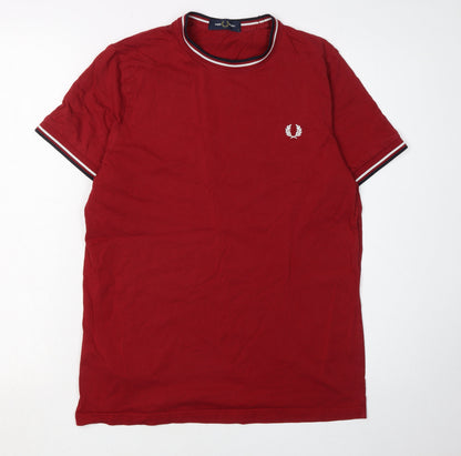 Mens UK Size S Fred Perry Red  T-Shirt