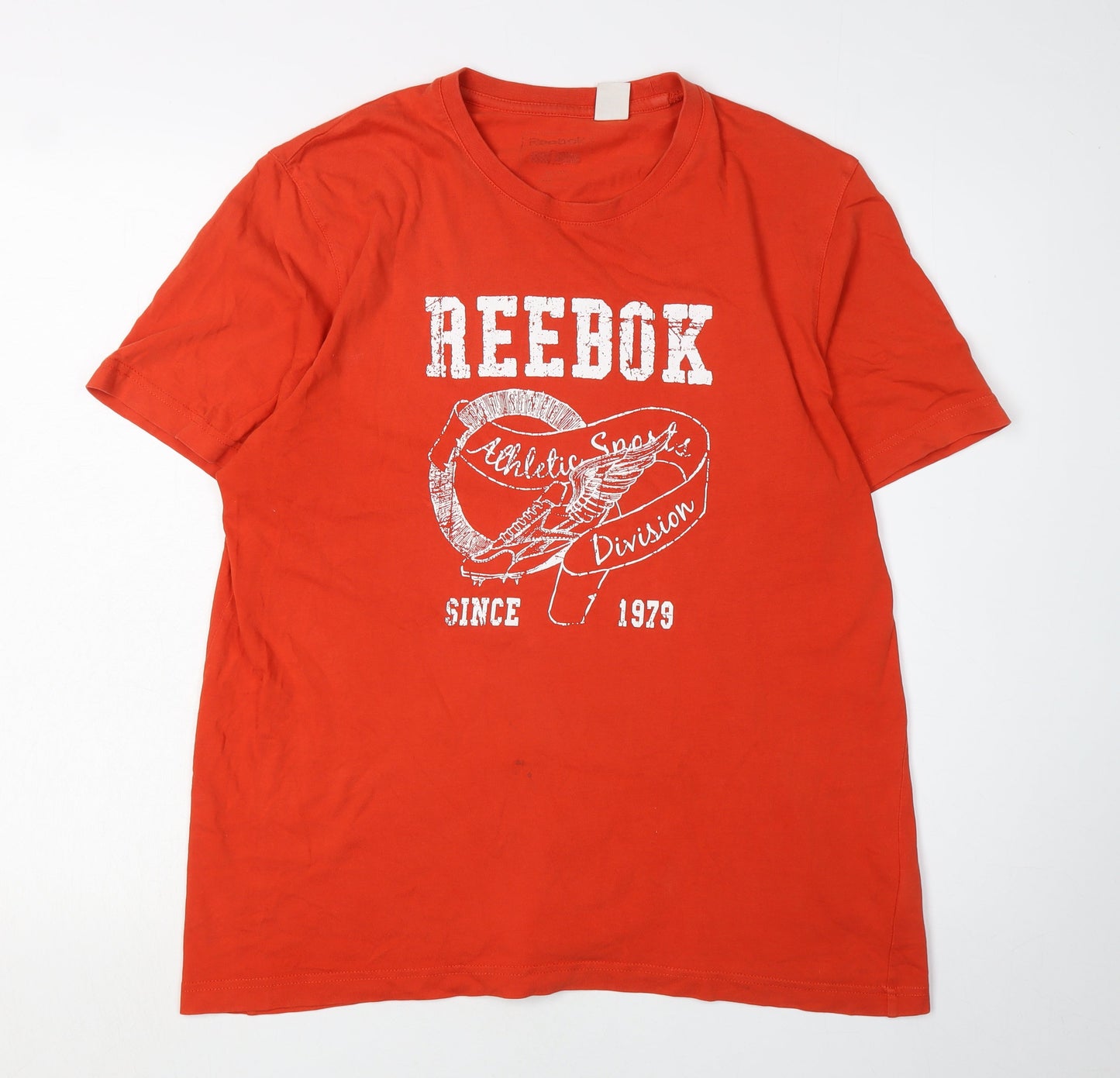 Reebok Men's Red Graphic Print Cotton T-Shirt Size L