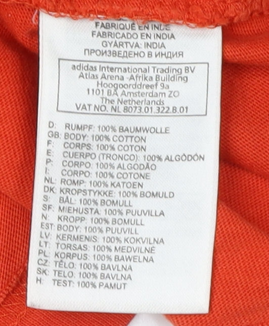 Reebok Men's Red Graphic Print Cotton T-Shirt Size L