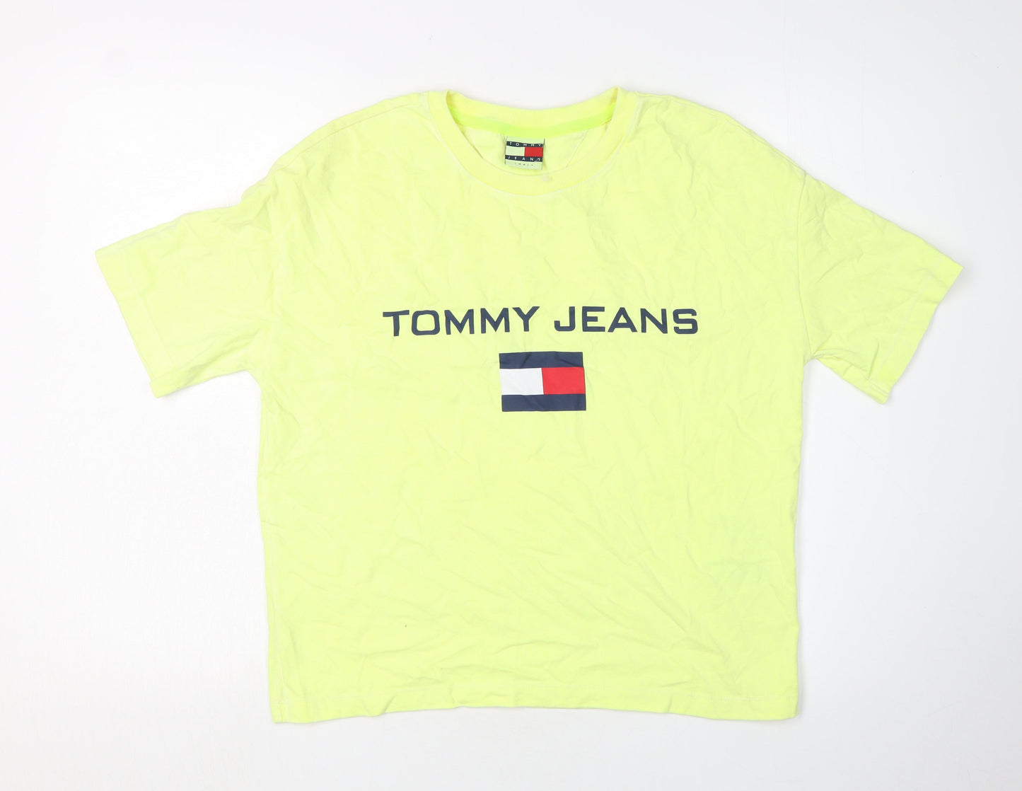 Unisex Adults UK Size S Tommy Jeans Yellow Basic T-Shirt