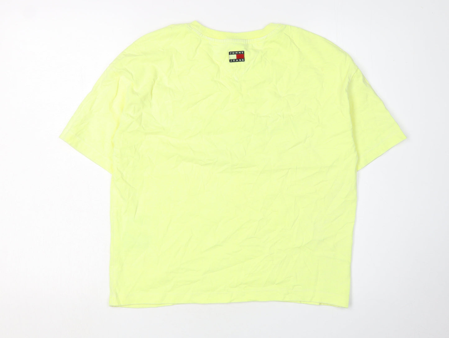 Unisex Adults UK Size S Tommy Jeans Yellow Basic T-Shirt