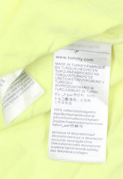 Unisex Adults UK Size S Tommy Jeans Yellow Basic T-Shirt