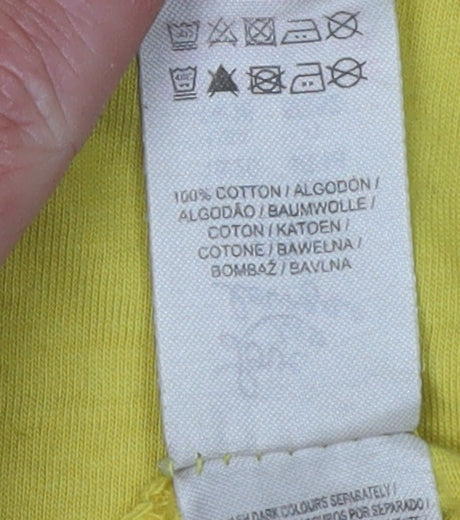 Womens UK Size XL Disney Yellow Basic T-Shirt