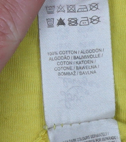 Womens UK Size XL Disney Yellow Basic T-Shirt