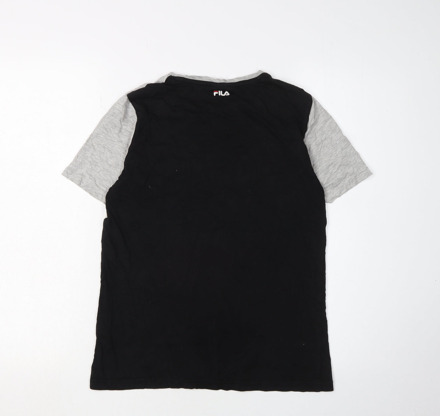 Fila Boys Black & Grey T-Shirt 13-14 Years Casual Logo