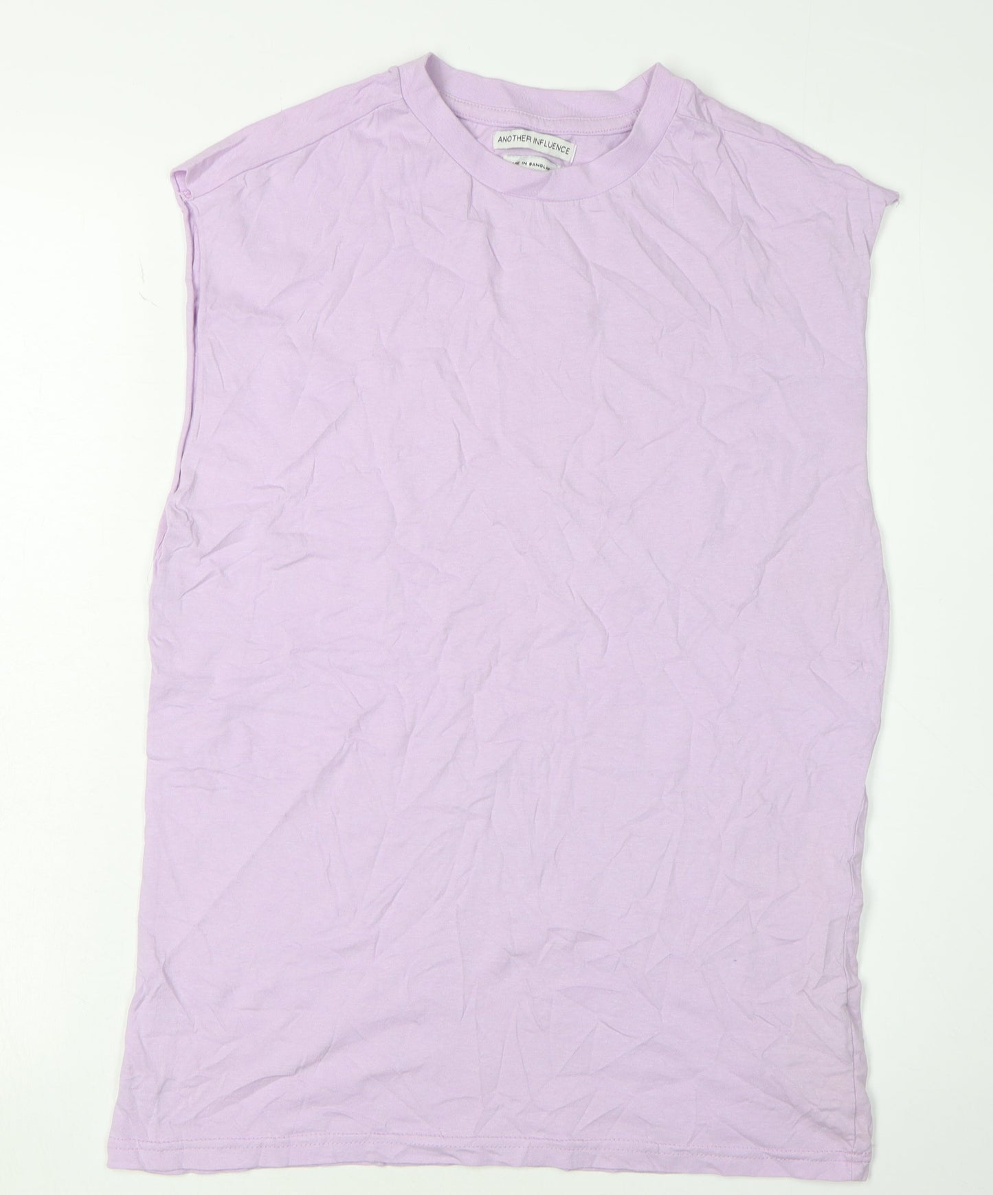 Unisex Adults UK Size S Another Influence Purple Basic T-Shirt