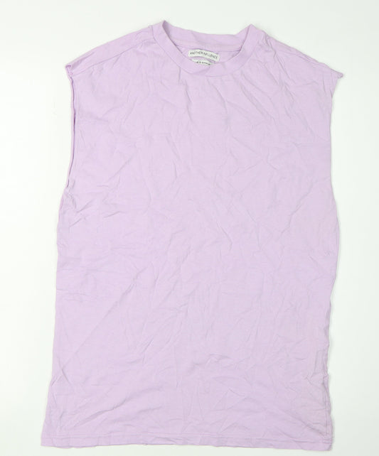 Unisex Adults UK Size S Another Influence Purple Basic T-Shirt