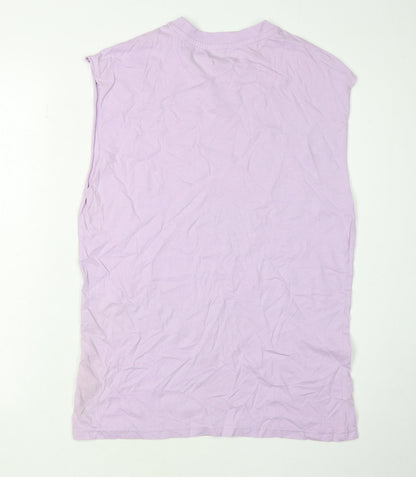 Unisex Adults UK Size S Another Influence Purple Basic T-Shirt