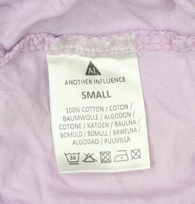 Unisex Adults UK Size S Another Influence Purple Basic T-Shirt