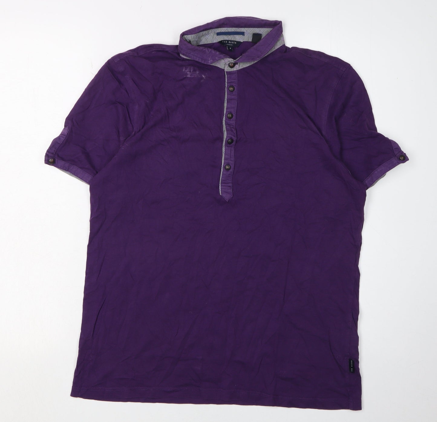 Ted Baker Men's Purple Polo Shirt L Cotton