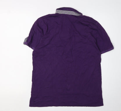 Ted Baker Men's Purple Polo Shirt L Cotton