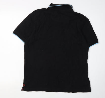 Pierre Cardin Men's Black Short Sleeve Polo Shirt M