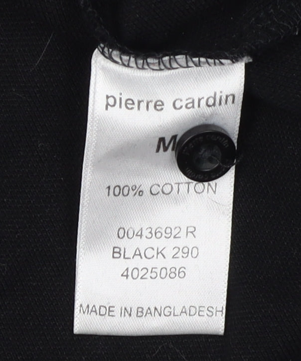 Pierre Cardin Men's Black Short Sleeve Polo Shirt M
