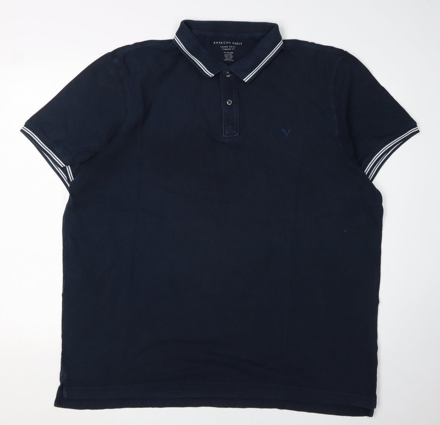 American Eagle Men's Blue 2XL Polo Shirt - Casual Wear