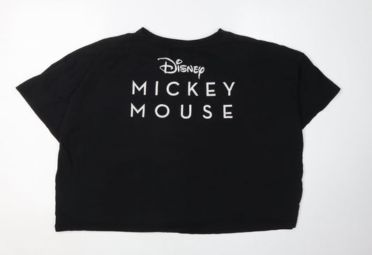 Womens UK Size XL Disney Black Basic T-Shirt