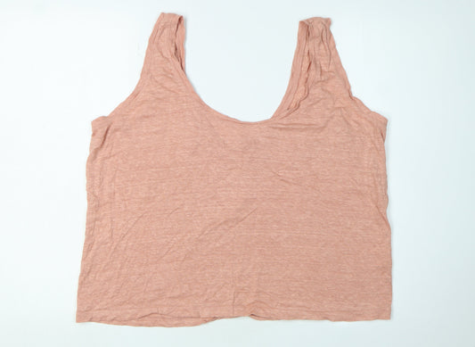 Boden Women's Pink Linen Camisole Tank Top XL