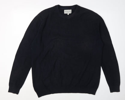 Racing Green Men's Black Large Knit Pullover Jumper