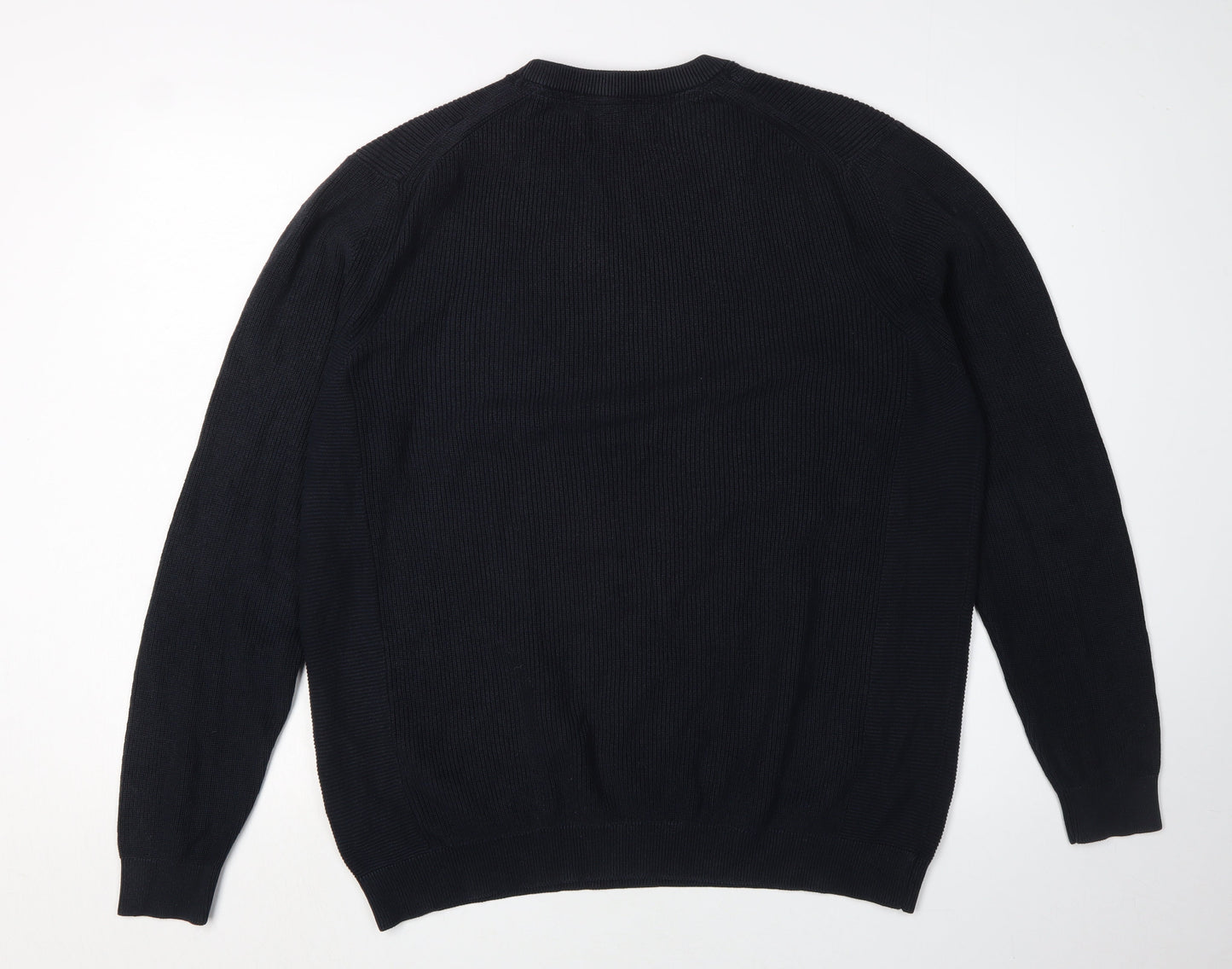 Racing Green Men's Black Large Knit Pullover Jumper