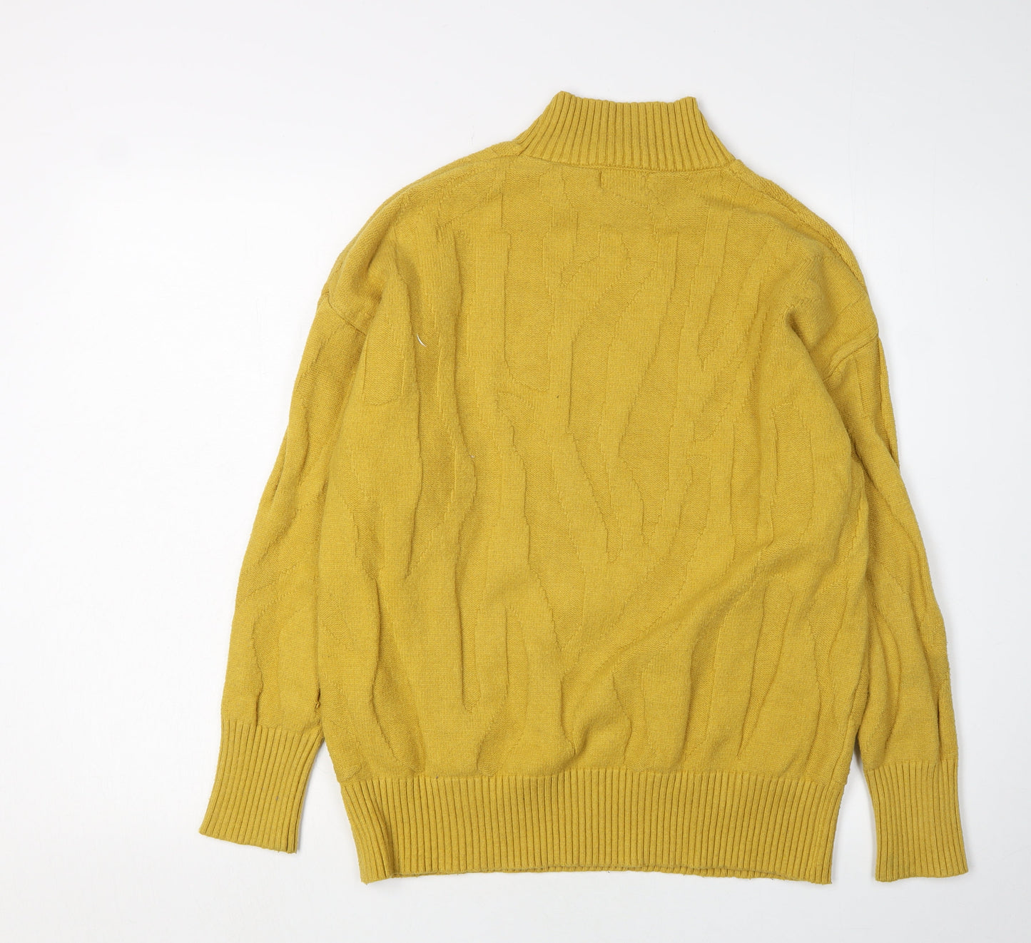 Apricot Women's Yellow Cable-Knit Jumper, M, High Neck