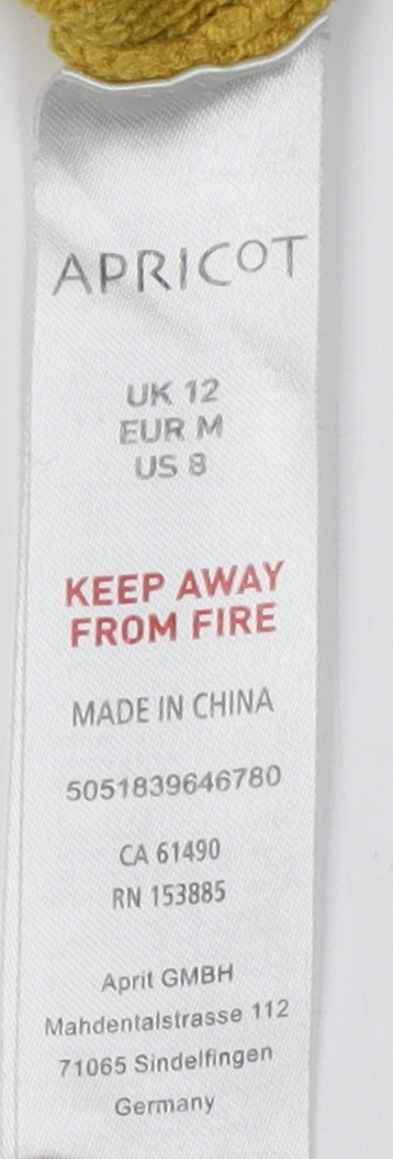 Apricot Women's Yellow Cable-Knit Jumper, M, High Neck