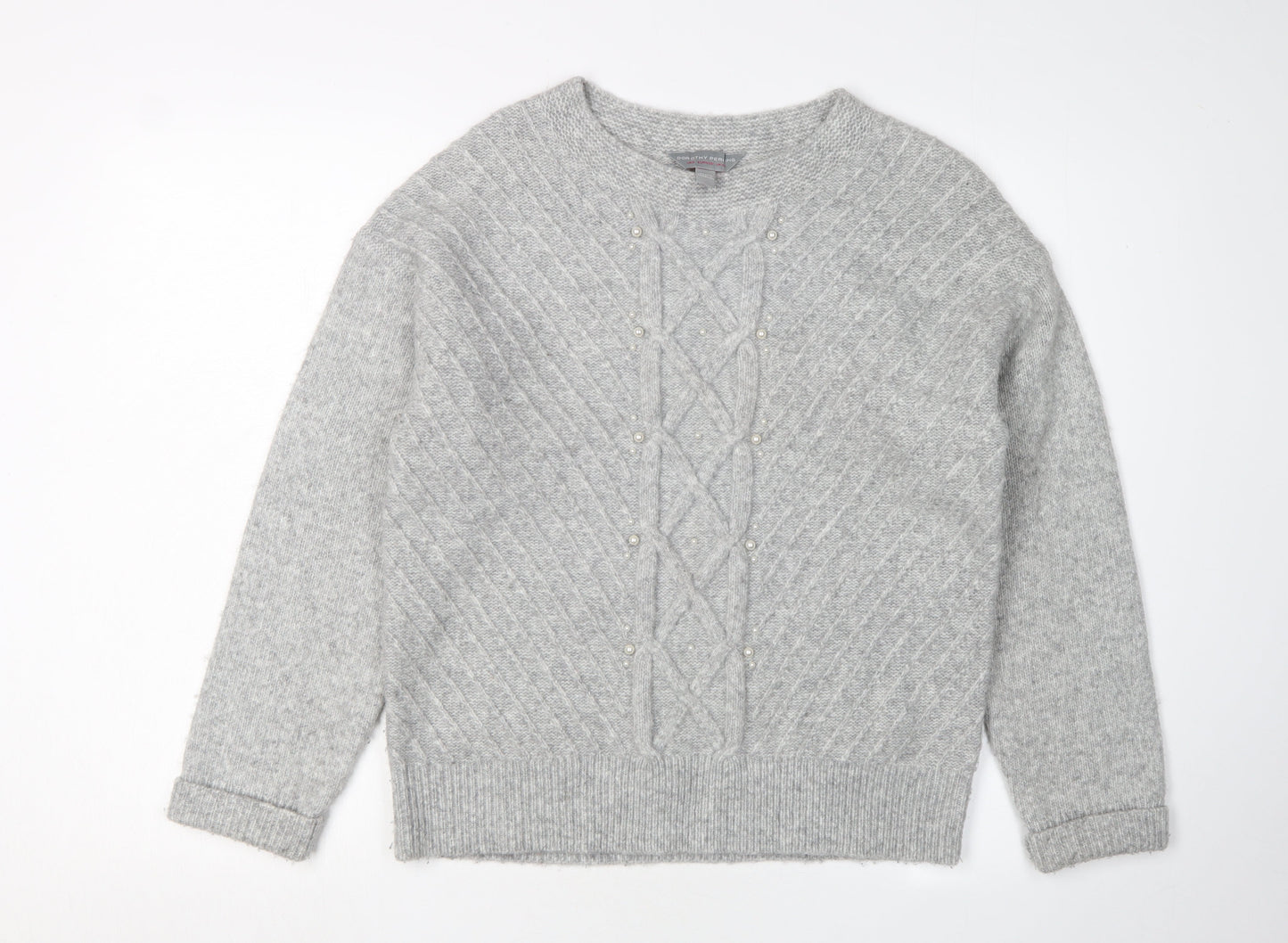 Womens UK Size 10 Dorothy Perkins Grey Pullover Jumper