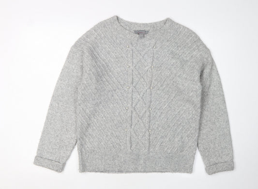 Womens UK Size 10 Dorothy Perkins Grey Pullover Jumper