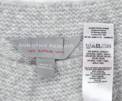 Womens UK Size 10 Dorothy Perkins Grey Pullover Jumper