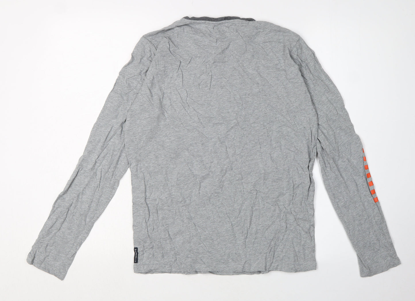 Armani Junior Boys Grey Jersey T-Shirt, 16 Years, Logo Accents