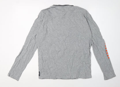 Armani Junior Boys Grey Jersey T-Shirt, 16 Years, Logo Accents