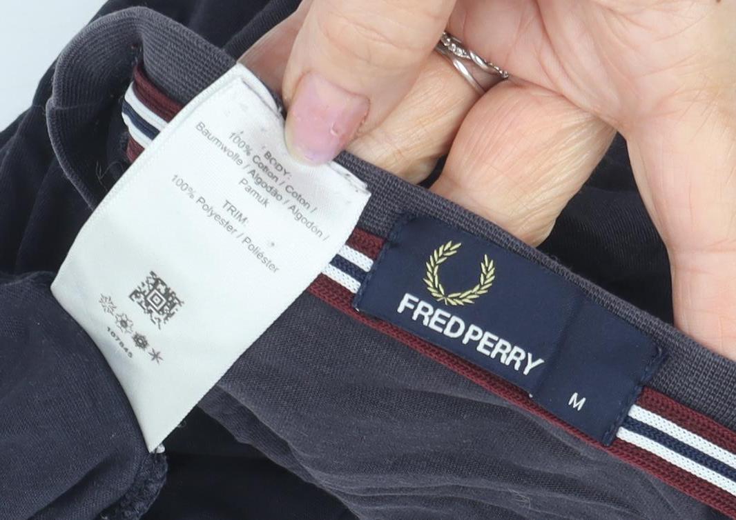 Mens UK Size M Fred Perry Blue  T-Shirt