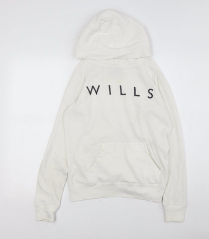 Womens UK Size 10 Jack Wills Ivory Pullover Hoodie