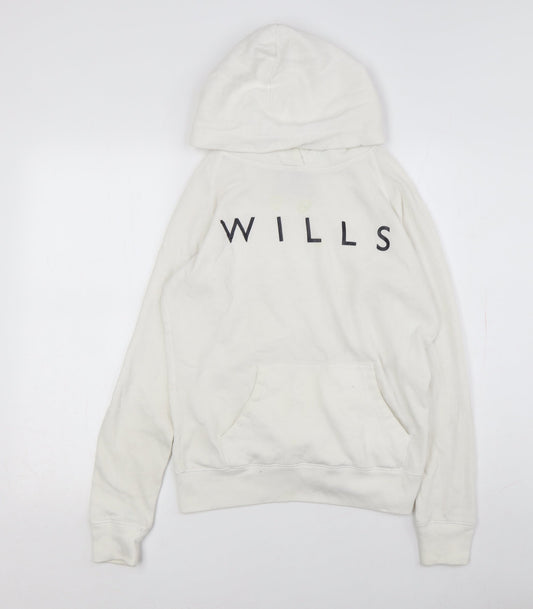 Womens UK Size 10 Jack Wills Ivory Pullover Hoodie