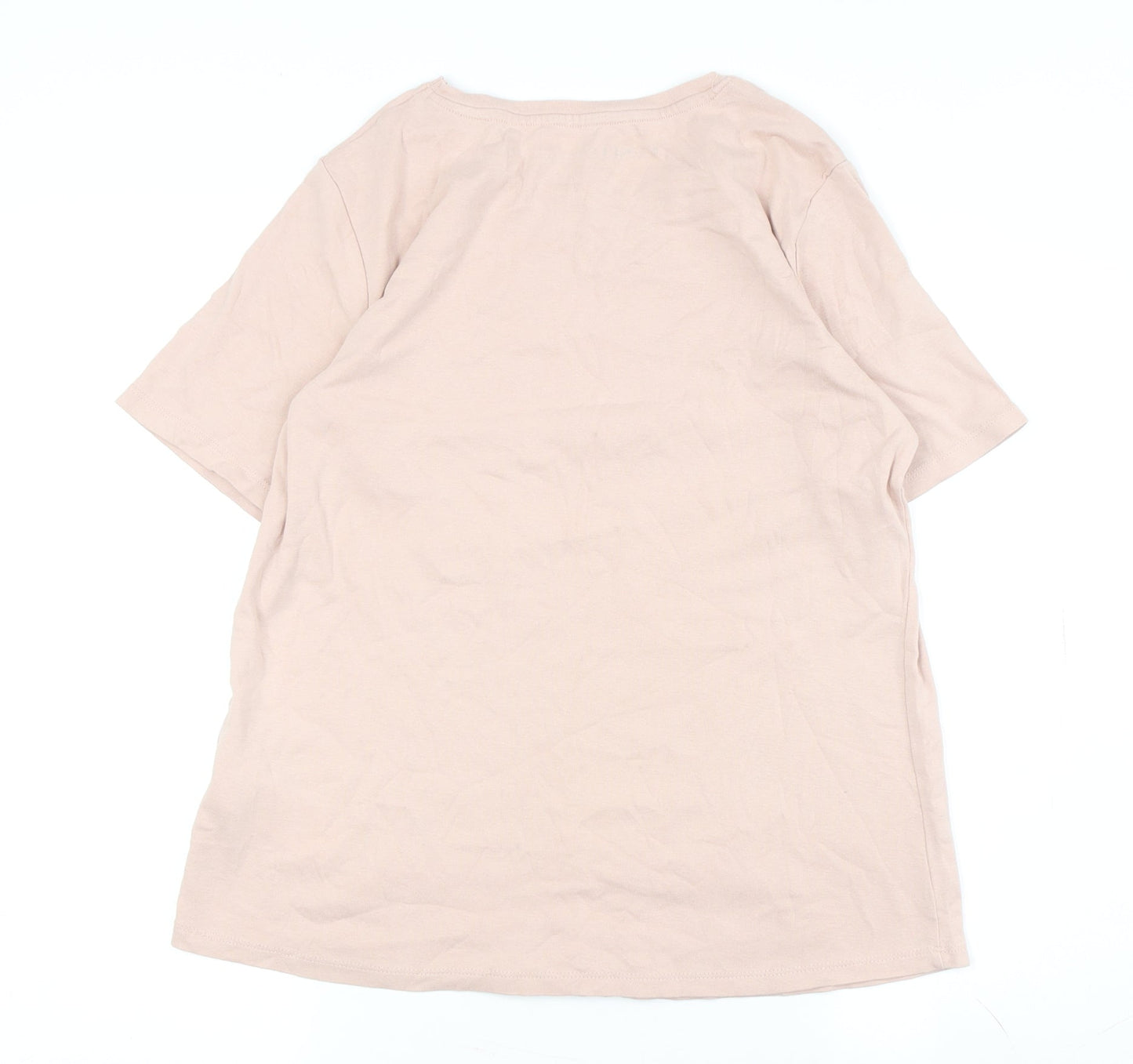 Womens UK Size 18 Capsule Beige Basic T-Shirt