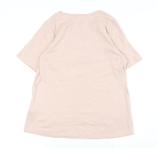 Capsule Women's Beige Crew Neck T-Shirt Size 18