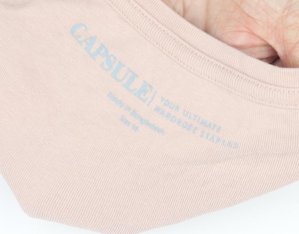 Womens UK Size 18 Capsule Beige Basic T-Shirt