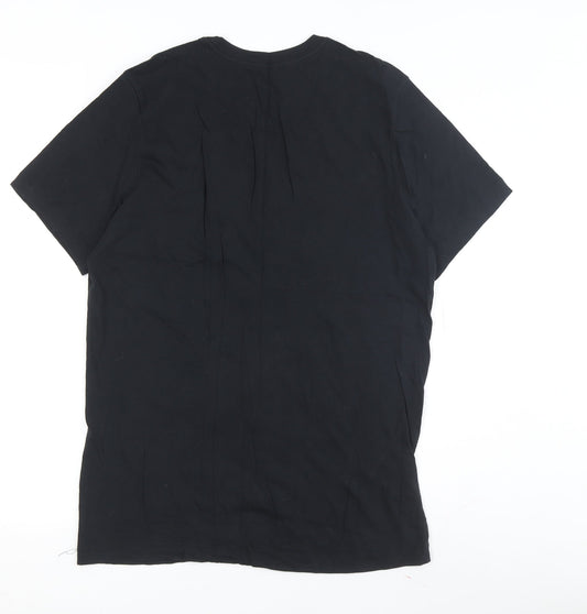 Nike Men's Black Graphic Logo T-Shirt, Size M, Sporty Style